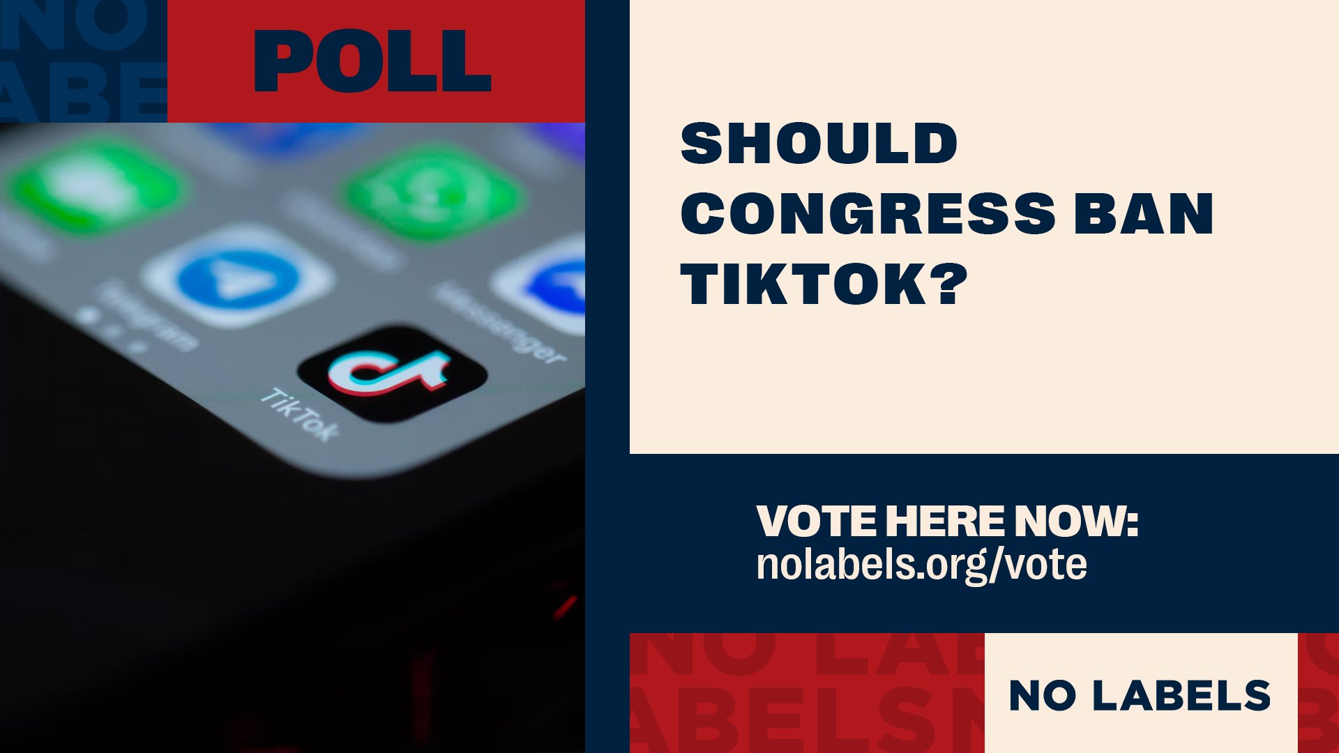 POLL VOTE NOW Should Congress ban TikTok?